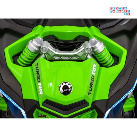 [DK-CA001] Buggy Maverick Turbo RR dwuosobowy 4x200W 24V/14Ah koła EVA, ekoskóra, LED - zielony