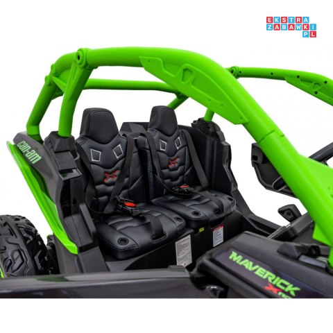 [DK-CA001] Buggy Maverick Turbo RR dwuosobowy 4x200W 24V/14Ah koła EVA, ekoskóra, LED - zielony
