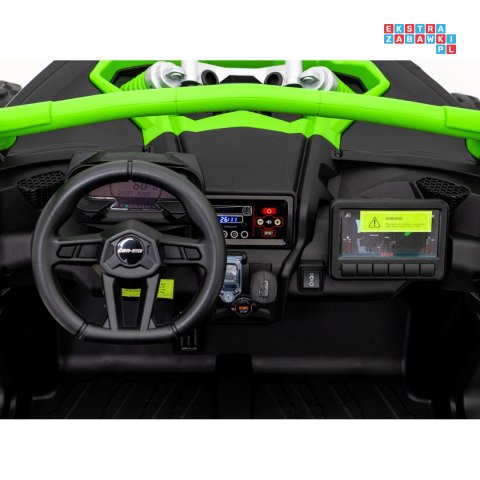 [DK-CA001] Buggy Maverick Turbo RR dwuosobowy 4x200W 24V/14Ah koła EVA, ekoskóra, LED - zielony