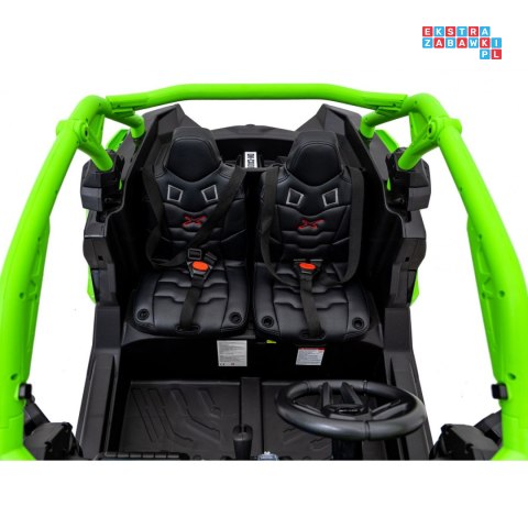 [DK-CA001] Buggy Maverick Turbo RR dwuosobowy 4x200W 24V/14Ah koła EVA, ekoskóra, LED - zielony