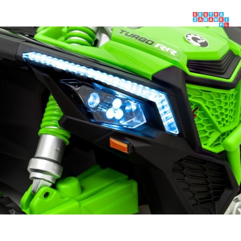 [DK-CA001] Buggy Maverick Turbo RR dwuosobowy 4x200W 24V/14Ah koła EVA, ekoskóra, LED - zielony