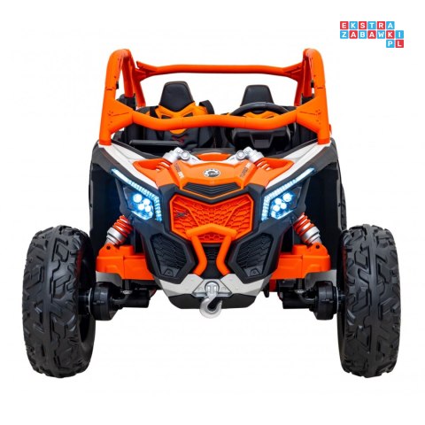 [DK-CA001] Buggy Maverick Turbo RR dwuosobowy 4x200W 24V/7Ah koła EVA, ekoskóra, LED - pomarańczowy