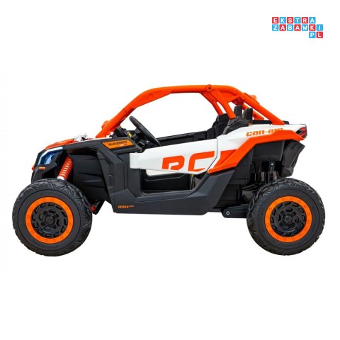 [DK-CA001] Buggy Maverick Turbo RR dwuosobowy 4x200W 24V/7Ah koła EVA, ekoskóra, LED - pomarańczowy