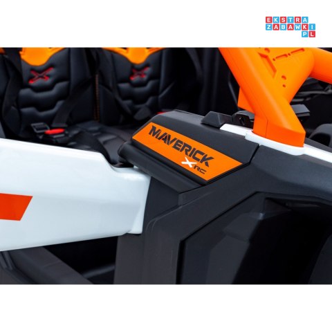 [DK-CA001] Buggy Maverick Turbo RR dwuosobowy 4x200W 24V/7Ah koła EVA, ekoskóra, LED - pomarańczowy