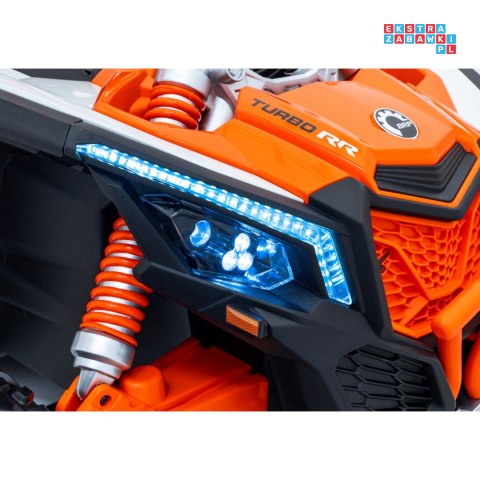 [DK-CA001] Buggy Maverick Turbo RR dwuosobowy 4x200W 24V/7Ah koła EVA, ekoskóra, LED - pomarańczowy