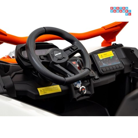 [DK-CA001] Buggy Maverick Turbo RR dwuosobowy 4x200W 24V/7Ah koła EVA, ekoskóra, LED - pomarańczowy