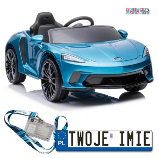 Niebieski McLaren GT na akumulator - 2x45W, Ekoskóra