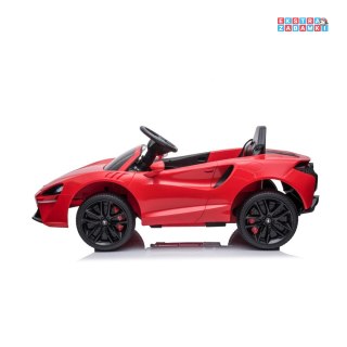 Czerwony Mclaren Artura na akumulator - 4x35W, 12V/10Ah, pilot, wolny start, EVA, audio, LED - [JL211]
