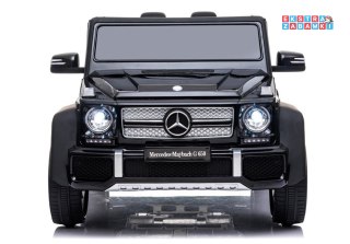 Czarny Mercedes A100 na akumulator - 2x45W, 12V/4.5Ah, Ekoskóra, EVA, LED - [6438]