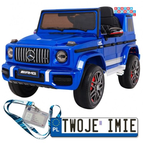 Mercedes AMG G63 Auto Lakierowane na akumulator pilot MP3 LED EVA pasy