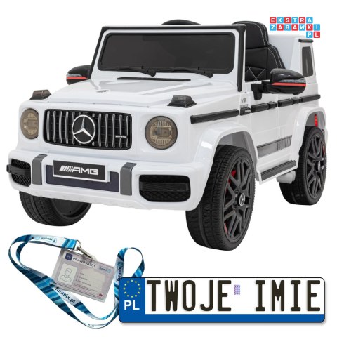[BBH-0002] Mercedes AMG G63 na akumulator 2x25W 12V/4.5Ah Pilot MP3 LED Wolny Start EVA - biały