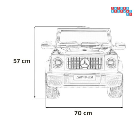 [BBH-0002] Mercedes AMG G63 na akumulator 2x25W 12V/4.5Ah Pilot MP3 LED Wolny Start EVA - biały