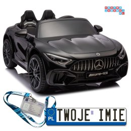 [16875] Mercedes AMG SL63 na akumulator 2x200W 24V/7Ah lakierowane Ekoskóra EVA LED USB MP3 - czarny