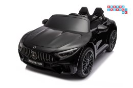 [16875] Mercedes AMG SL63 na akumulator 2x200W 24V/7Ah lakierowane Ekoskóra EVA LED USB MP3 - czarny