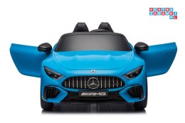 [16876] Mercedes AMG SL63 na akumulator 2x200W 24V/7Ah lakierowane Ekoskóra EVA LED USB MP3 - niebieski