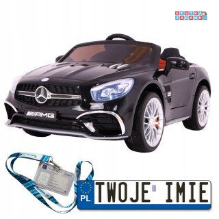 Czarny Mercedes AMG SL65 na akumulator - Pilot, Bagażnik, Regulacja siedzenia, MP3, LED, Wolny Start