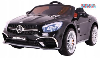 Czarny Mercedes AMG SL65 na akumulator - Pilot, Bagażnik, Regulacja siedzenia, MP3, LED, Wolny Start