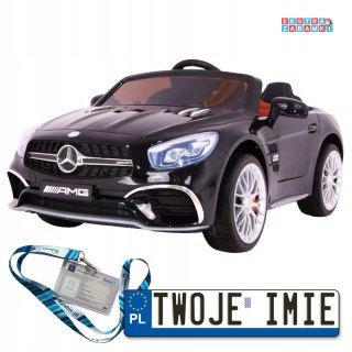 Czarny Mercedes AMG SL65 na akumulator - Pilot, Bagażnik, Regulacja siedzenia, MP3, LED, Wolny Start