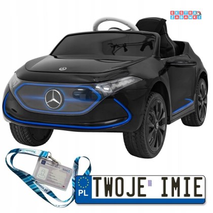 Czarny Mercedes Benz AMG EQA na akumulator - 2x35W, 12V/7Ah, z Pilotem, EVA, Wyświetlacz LED, MP3 - [QY2288]