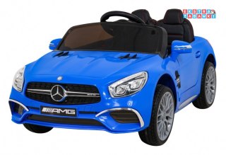 Niebieski Mercedes Benz AMG SL65 S na akumulator - Pilot, Audio, LED, Ekoskóra, EVA, Wolny Start - [XMX602B]
