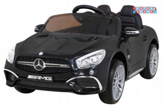 Czarny Mercedes Benz AMG SL65 S na akumulator - Pilot, Audio, LED, Ekoskóra, EVA, Wolny Start - [XMX602B]