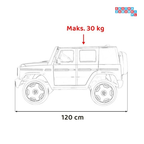Mercedes Benz EQG Pojazd Na Akumulator Ekoskóra EVA Mp3 Bluetooth Pasy