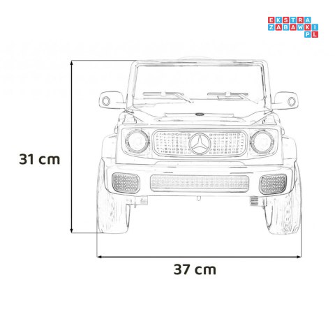 Mercedes Benz EQG Pojazd Na Akumulator Ekoskóra EVA Mp3 Bluetooth Pasy