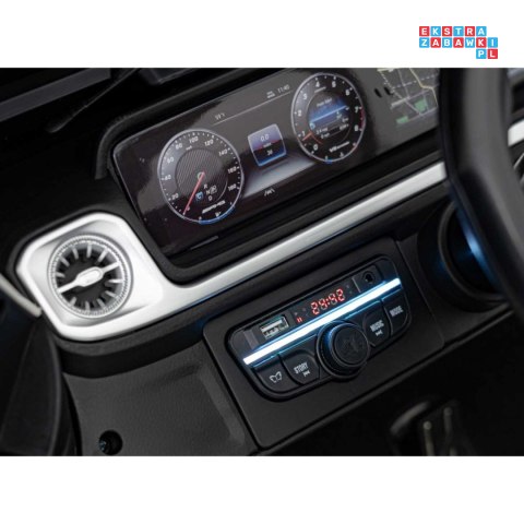 [DK-G63] Mercedes Benz G63 AMG XXL 4x200W 24V/7Ah koła EVA, LED, ekoskóra - biały