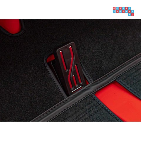 [DK-G63] Mercedes Benz G63 AMG XXL 4x200W 24V/7Ah koła EVA, LED, ekoskóra - czerwony