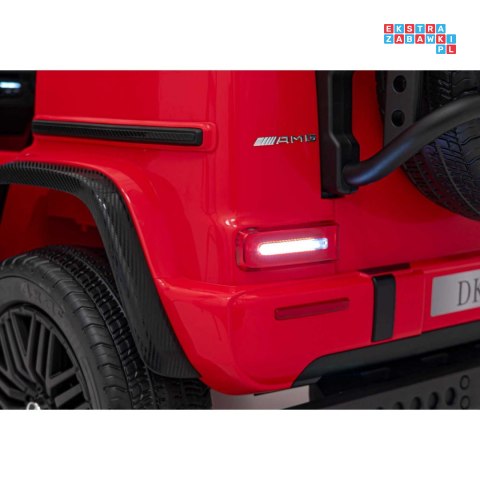 [DK-G63] Mercedes Benz G63 AMG XXL 4x200W 24V/7Ah koła EVA, LED, ekoskóra - czerwony