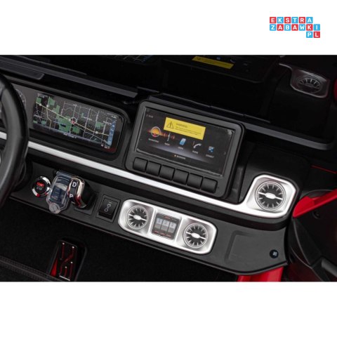 [DK-G63] Mercedes Benz G63 AMG XXL 4x200W 24V/7Ah koła EVA, LED, ekoskóra - czerwony