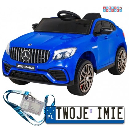 Niebieski Mercedes Benz GLC63S na akumulator - 4x25W, 12V/7Ah, Pilot, MP3, LED, EVA, Wolny Start - [QLS-5688]