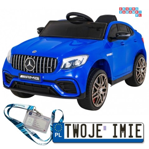 [QLS-5688] Mercedes Benz GLC63S na akumulator 4x25W 12V/7Ah Pilot MP3 LED EVA Wolny Start - niebieski