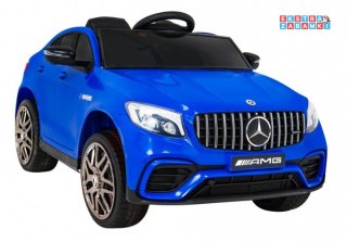 Niebieski Mercedes Benz GLC63S na akumulator - 4x25W, 12V/7Ah, Pilot, MP3, LED, EVA, Wolny Start - [QLS-5688]