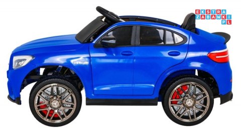 [QLS-5688] Mercedes Benz GLC63S na akumulator 4x25W 12V/7Ah Pilot MP3 LED EVA Wolny Start - niebieski