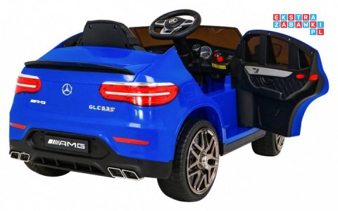 [QLS-5688] Mercedes Benz GLC63S na akumulator 4x25W 12V/7Ah Pilot MP3 LED EVA Wolny Start - niebieski