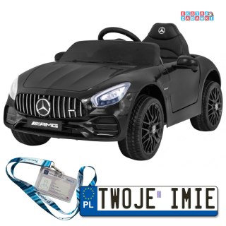 Czarny Mercedes Benz GT na akumulator - 12V/4.5Ah, 2x35W, z Pilotem, Wolny Start, MP3, LED - [HL-2588]