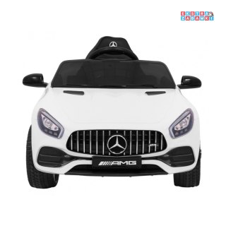 Biały Mercedes Benz GT na akumulator - 12V/4.5Ah, 2x35W, z Pilotem, Wolny Start, MP3, LED - [HL-2588]