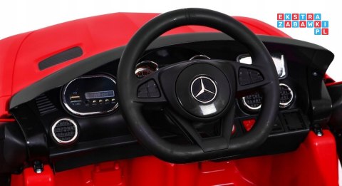 [HL-2588] Mercedes Benz GT na akumulator 12V/4.5Ah 2x35W z Pilotem Wolny Start MP3 LED - czerwony