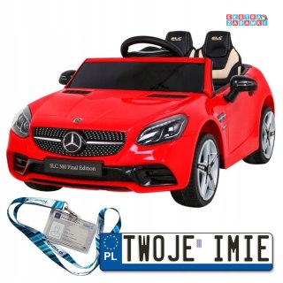 Czerwone Mercedes Benz SLC300 na akumulator - z Pilotem, Dźwięki MP3, Wolny Start