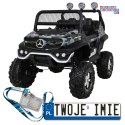 [JL199] Mercedes Benz Unimog lakierowany na akumulator 4x35W 12V/10Ah Pilot Wolny Start MP3 LED - moro