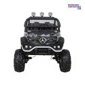 [JL199] Mercedes Benz Unimog lakierowany na akumulator 4x35W 12V/10Ah Pilot Wolny Start MP3 LED - moro