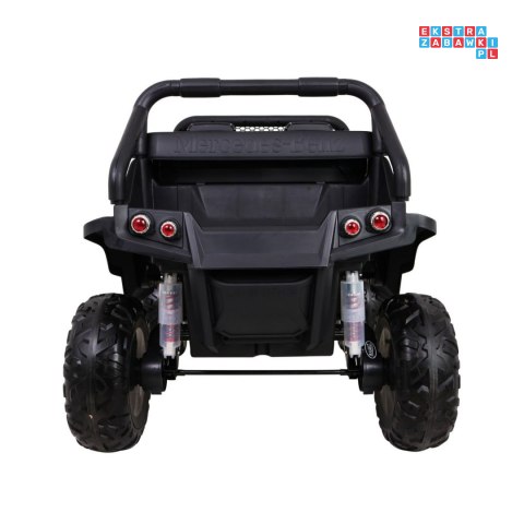 [UNIMOG] Mercedes Benz Unimog lakierowany na akumulator 12V/14Ah ekoskóra EVA MP3 - moro