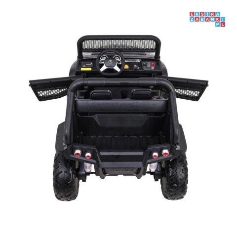 [UNIMOG] Mercedes Benz Unimog lakierowany na akumulator 12V/14Ah ekoskóra EVA MP3 - moro