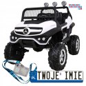 [JL199] Mercedes Benz Unimog na akumulator 4x35W 12V/10Ah Pilot Wolny Start MP3 LED - biały