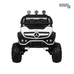 [JL199] Mercedes Benz Unimog na akumulator 4x35W 12V/10Ah Pilot Wolny Start MP3 LED - biały