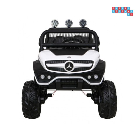 [JL199] Mercedes Benz Unimog na akumulator 4x35W 12V/10Ah Pilot Wolny Start MP3 LED - biały