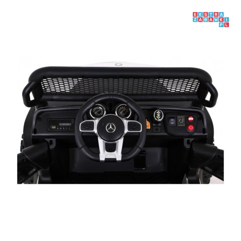 [JL199] Mercedes Benz Unimog na akumulator 4x35W 12V/10Ah Pilot Wolny Start MP3 LED - biały