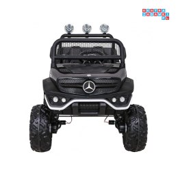 [JL199] Mercedes Benz Unimog na akumulator 4x35W 12V/10Ah Pilot Wolny Start MP3 LED - czarny