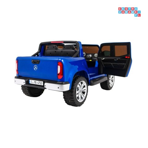 [XMX-606] Mercedes Benz X-Class lakierowany na akumulator 4x45W 24V/7Ah Pilot MP4 LED EVA - niebieski